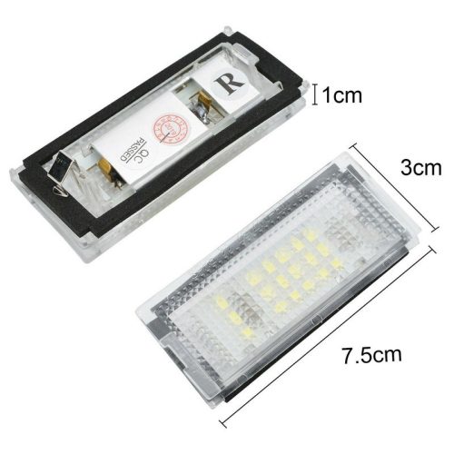 BMW E46 LED Rendszámvilágítás Panel – Pár (6000K, Can-Bus kompatibilis)