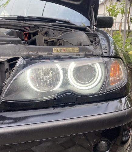 BMW E36 / E39 / E38 / E46 (Xenon) – SMD LED Angel Eyes szett, Opál búrás, Fehér