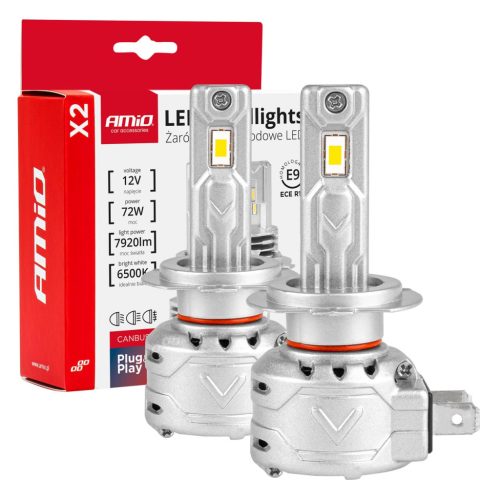 H7 LED Fényszóró X2 SZÉRIA 36W AMiO CANBUS 