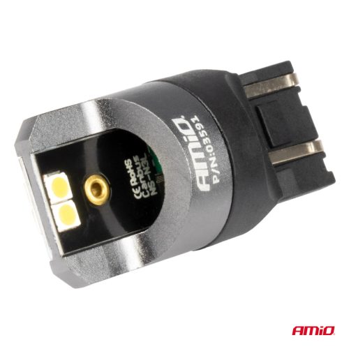AMIO W21/5W 4x3030 SMD FEHÉR 12/24V CANBUS
