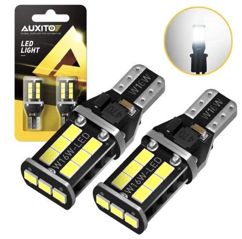 AUXITO T15 W16W CANBUS JÉGFEHÉR LED PÁR