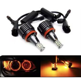 BMW H8 LCi Canbus Angel Eyes Led 50W Borostyánsárga