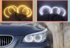 BMW E60 / E61 – SMD LED Angel Eyes szett, Opál búrás, Fehér (Pre-Facelift, Xenon fényszóróhoz