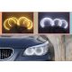 BMW E60 / E61 – SMD LED Angel Eyes szett, Opál búrás, Fehér (Pre-Facelift, Xenon fényszóróhoz