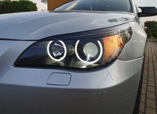 BMW E60 / E61 – SMD LED Angel Eyes szett, Opál búrás, Fehér (Pre-Facelift, Xenon fényszóróhoz