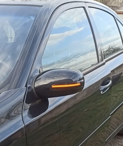 Mercedes W203 Tükörindex ledes futófényes fekete(Sedan-Kombi)