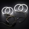 BMW E46 Halogén – SMD LED Angel Eyes szett, Opál búrás, Fehér + Sárga (Index funkcióval)